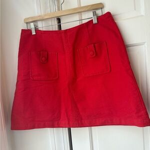 Boden Scarlet Red mini skirt with pockets